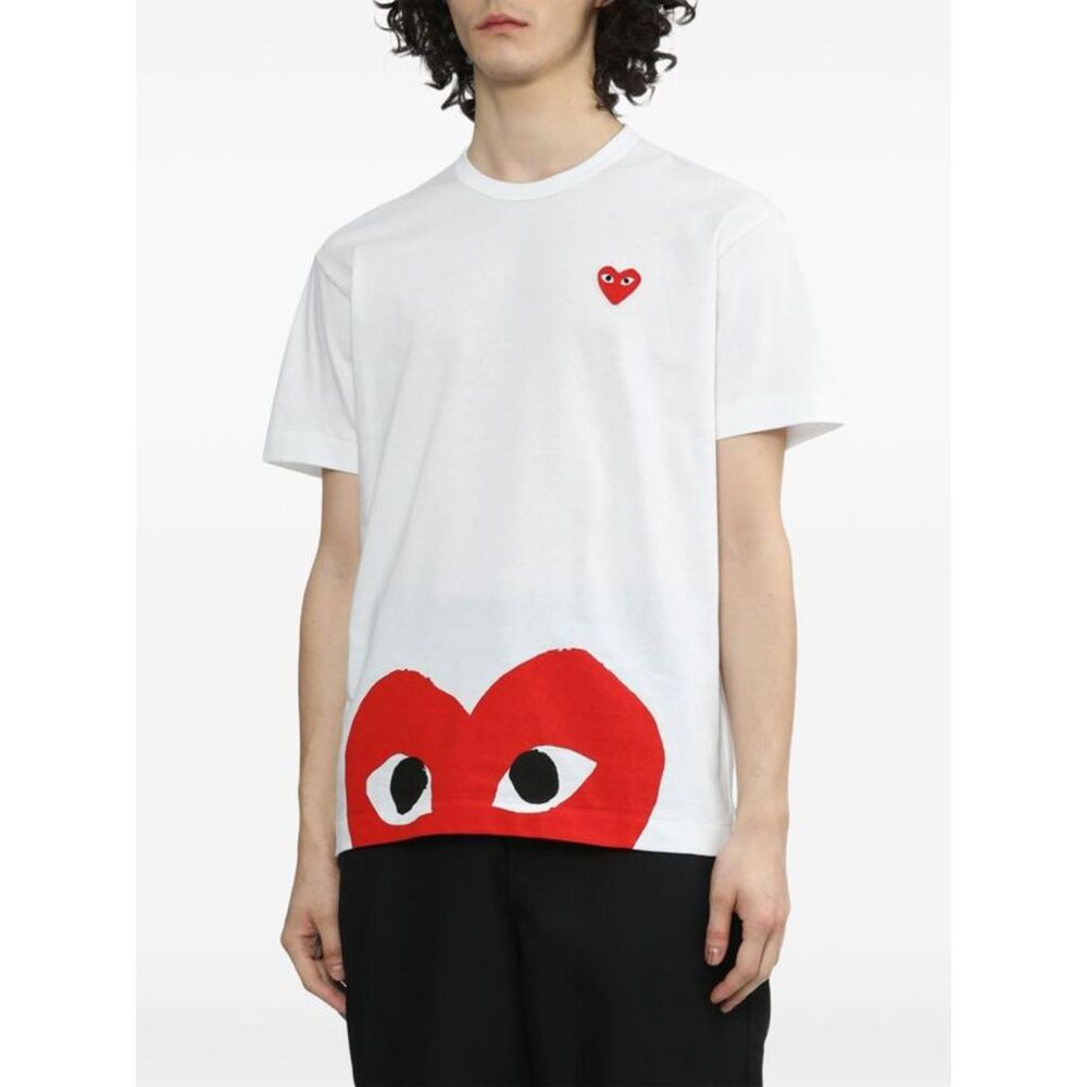 Comme Des Garçons Play Women Cotton T-Shirt - Picture 3 of 6